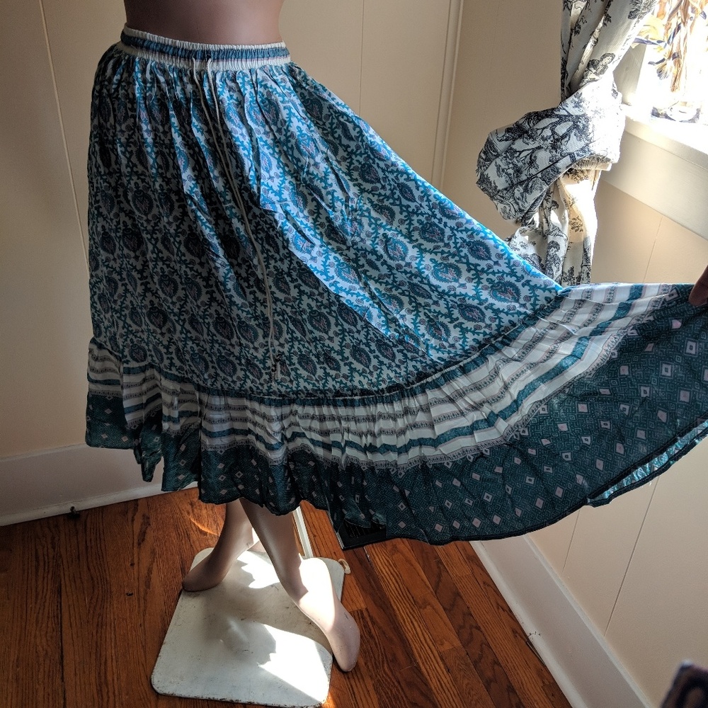 Turquoise Boho Skirt - Picture 3 of 7